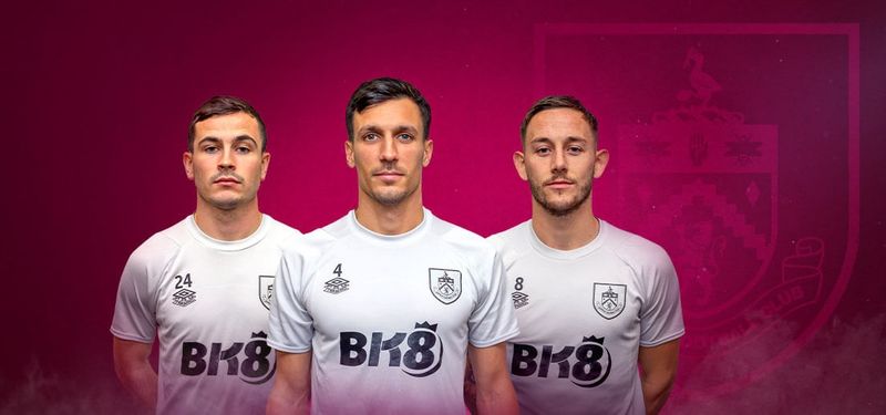 Burnley F.C. players wearing BK8 training wear